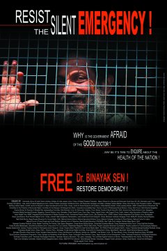 Affiche pour la libération de Binayak Sen
